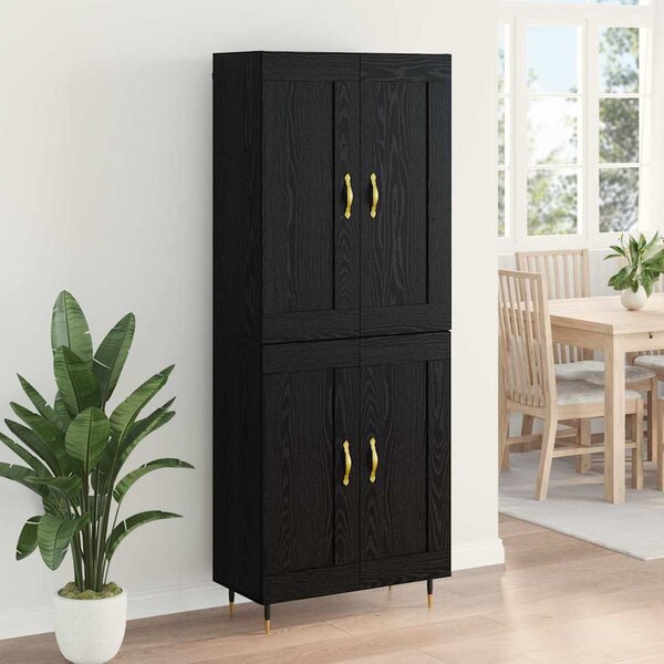 Vysoký bufet Černý dub 69,5 x 34 x 90 cm Kompozitní dřevo 3402757