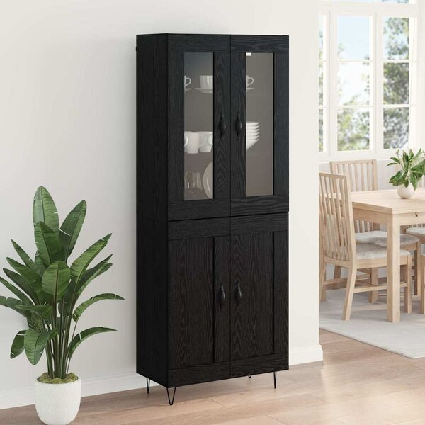Vysoký bufet Černý dub 69,5 x 34 x 90 cm Kompozitní dřevo 3402717