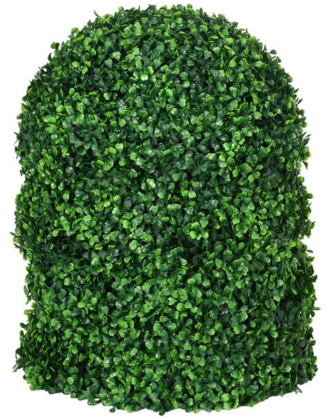 HOMCOM 2-Pack Velká Umělá Kulička z Bukového Dřeva Ø40 cm, UV-Odolná Umělá Rostlina v Květináči, Plastové Umělé Rostliny, Realistická Dekorace pro Obý