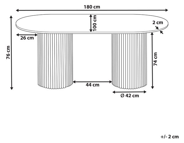 Jídelní stůl SHERIDAN Tmavý jasan 180 cm 100 cm