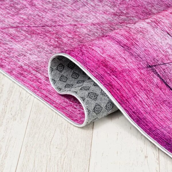 Makro Abra Kusový koberec pratelný TOSCANA 43860 Abstraktní moderní pogumovaný modrý fialový Rozměr: 160x230 cm