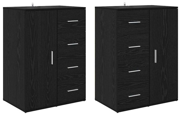 Konzole CORONA 2 ks Černý dub 59 x 39 x 80 cm Kompozitní dřevo 3402808