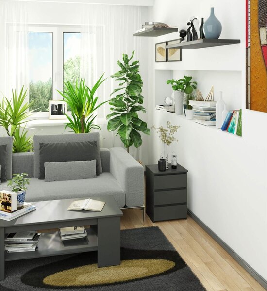 Ak furniture Komoda CL3 40 cm grafitově šedá