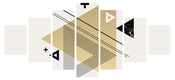 Obraz - Geometrické tvary N⁰4 (210x100 cm)