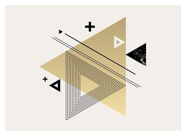 Skleněný obraz - Geometrické tvary N⁰4 (70x50 cm)