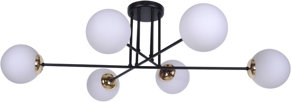 Kaja Isla stropní světlo 6x40 W bílá-černá-patina K-4915