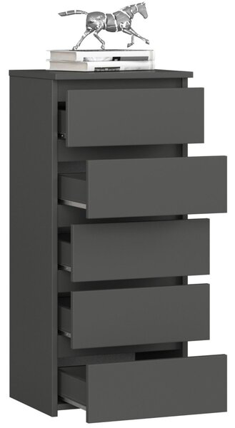 Ak furniture Komoda CL5 40 cm grafitově šedá