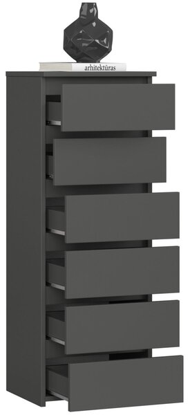 Ak furniture Komoda CL6 40 cm grafitově šedá
