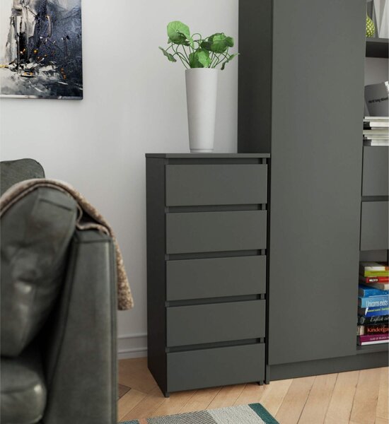 Ak furniture Komoda CL5 40 cm grafitově šedá
