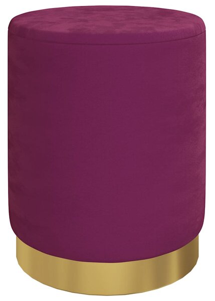Kulatá stolička s úložným prostorem fialová samet 31 x 37 cm 340288