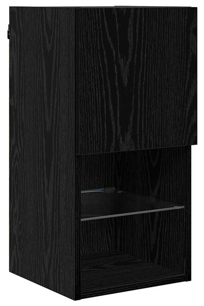 TV nástěnné jednotky s LED 6 ks Černý dub Kompozitní dřevo 3402964