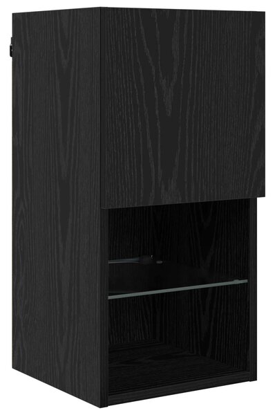 TV nástěnné jednotky s LED 6 ks Černý dub Kompozitní dřevo 3402957