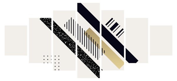 Obraz - Geometrické tvary N⁰5 (210x100 cm)