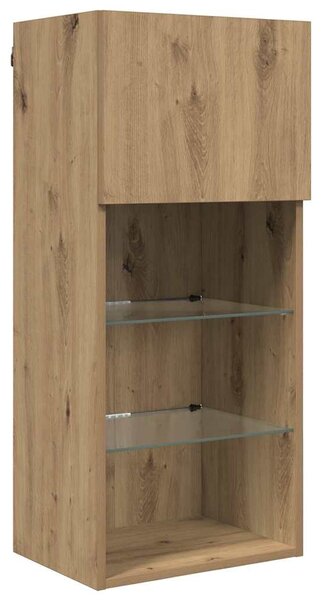 TV nástěnné jednotky s LED 5 ks Artisanový dub kompozitní dřevo 3402981