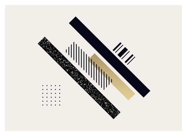 Skleněný obraz - Geometrické tvary N⁰5 (70x50 cm)