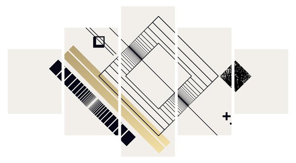 Obraz - Geometrické tvary N⁰6 (125x70 cm)