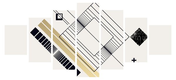 Obraz - Geometrické tvary N⁰6 (210x100 cm)