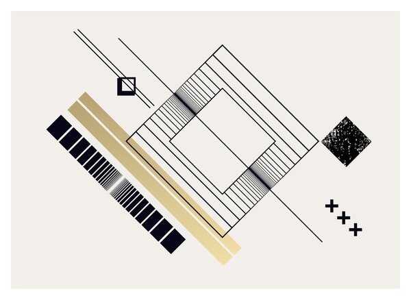 Obraz - Geometrické tvary N⁰6 (70x50 cm)