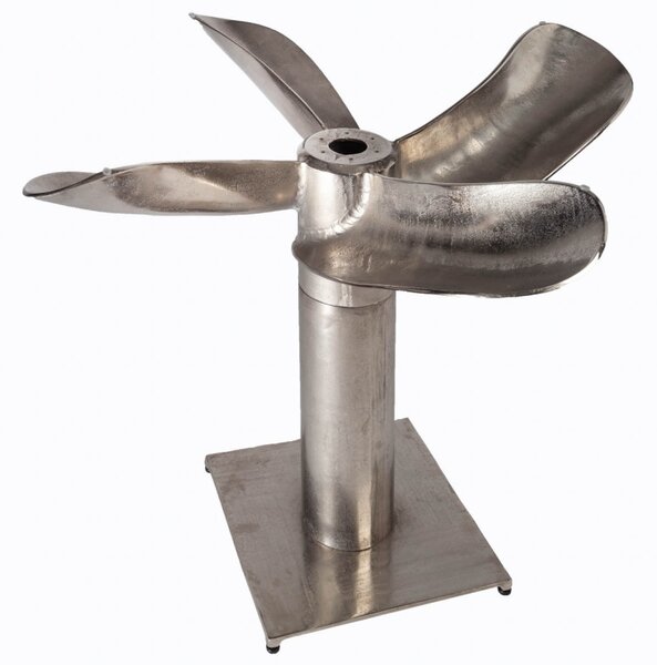 Designový jídelní stůl Propeller 94 cm stříbrný - skladem