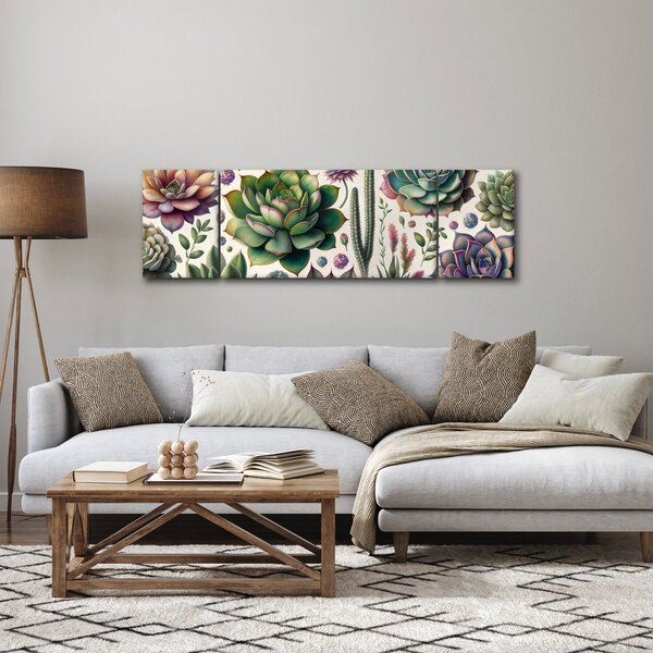 Obraz - Sukulenty (170x50 cm)