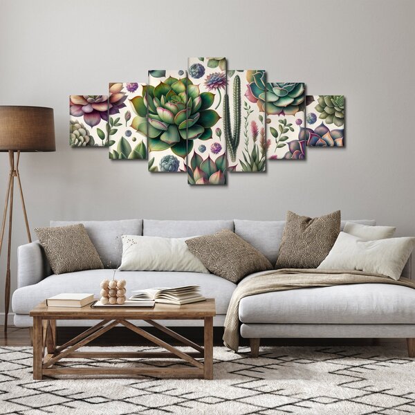Obraz - Sukulenty (210x100 cm)
