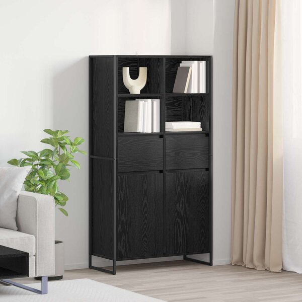 Servírovací skříň Černý dub 81 x 36 x 150.5 cm Kompozitní dřevo 3403034