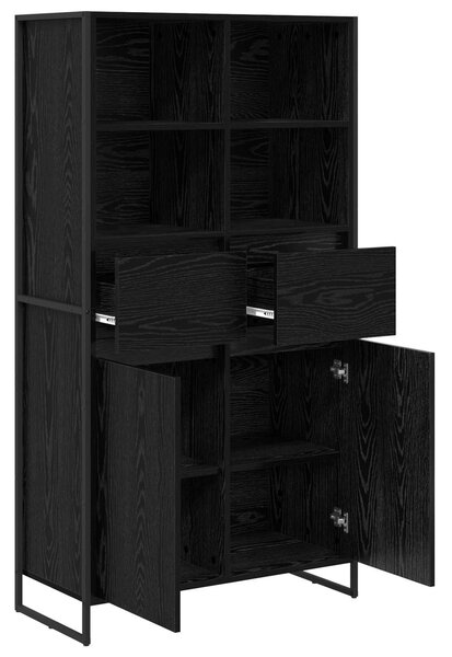 Servírovací skříň Černý dub 81 x 36 x 150.5 cm Kompozitní dřevo 3403034