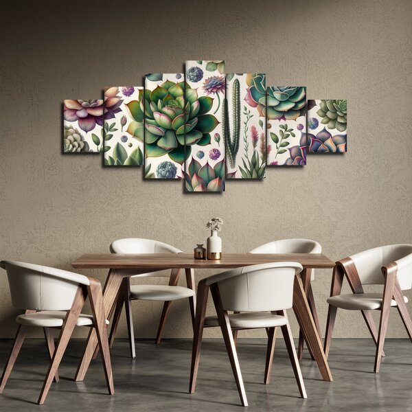 Obraz - Sukulenty (210x100 cm)
