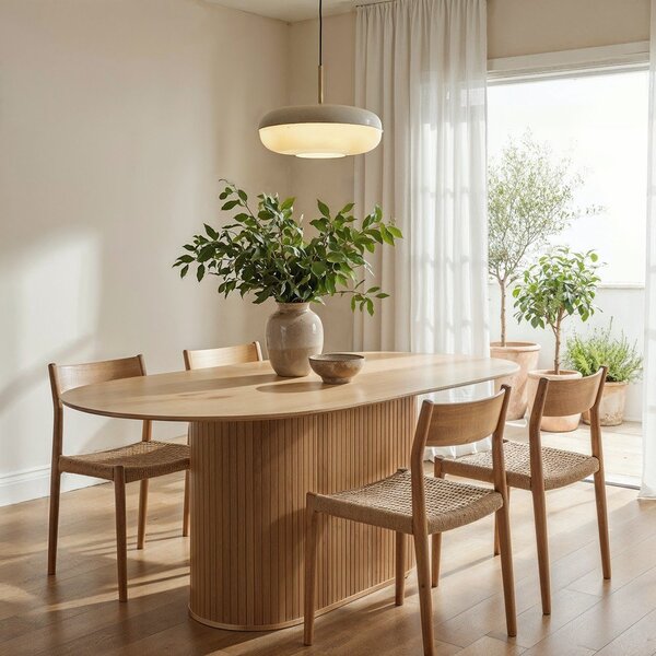Jídelní stůl s deskou v dubovém dekoru 95x180 cm Nola – Unique Furniture