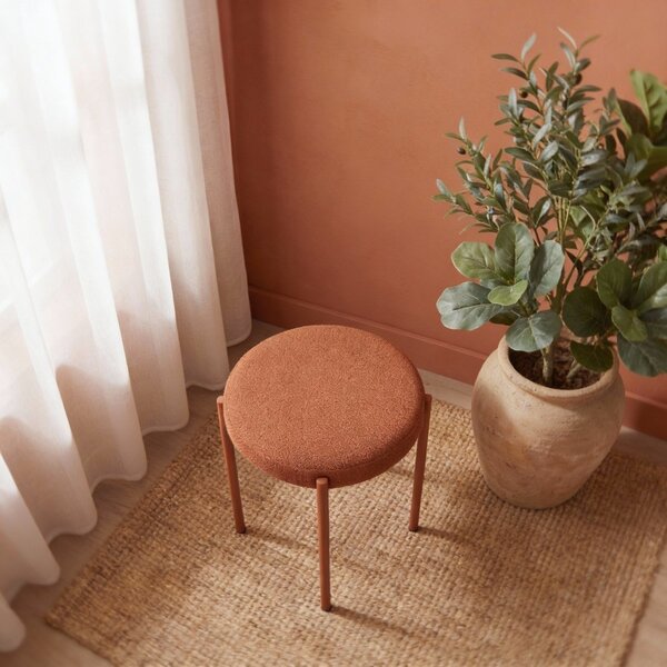 Kovová stolička v terakotové barvě Pelican – Unique Furniture