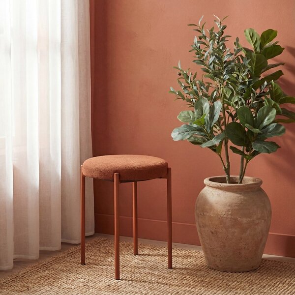 Kovová stolička v terakotové barvě Pelican – Unique Furniture