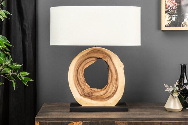 Designová stolní lampa Deandre, 61 cm ořech
