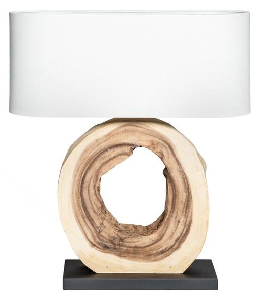 Designová stolní lampa Deandre, 61 cm ořech