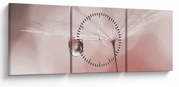 Obraz - Kapka rosy (s hodinami) (90x30 cm)