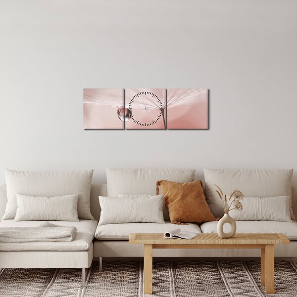 Obraz - Kapka rosy (s hodinami) (90x30 cm)