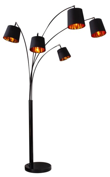 Stojanová lampa Shadow 202 cm černá - zlatá