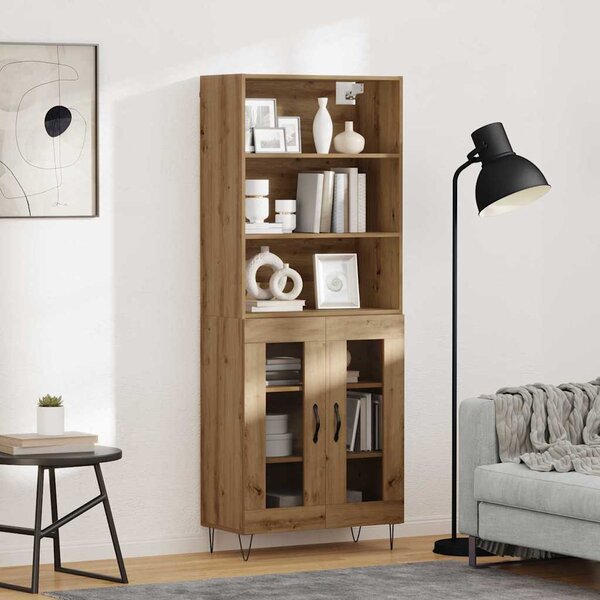 Vysoký bufet 2 ks Artisanový dub 69,5 x 34 x 180 cm 3403172