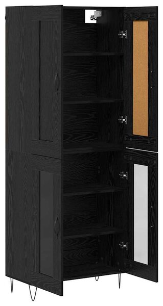 Vysoký bufet Černý dub 69,5 x 34 x 180 cm Kompozitní dřevo 3403170