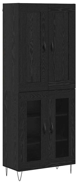 Vysoký bufet Černý dub 69,5 x 34 x 180 cm Kompozitní dřevo 3403170