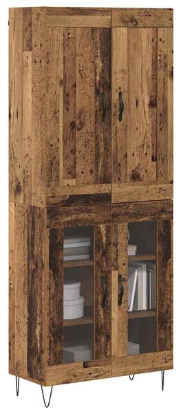 Vysoký bufet Staré dřevo 69,5 x 34 x 180 cm Kompozitní dřevo 3403168