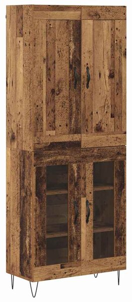 Vysoký bufet Staré dřevo 69,5 x 34 x 180 cm Kompozitní dřevo 3403168