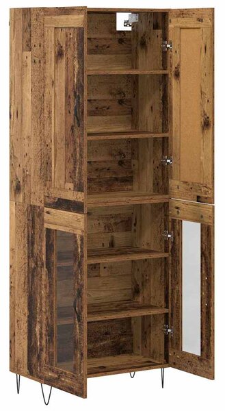 Vysoký bufet Staré dřevo 69,5 x 34 x 180 cm Kompozitní dřevo 3403168