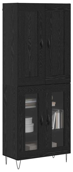 Vysoký bufet Černý dub 69,5 x 34 x 180 cm Kompozitní dřevo 3403170
