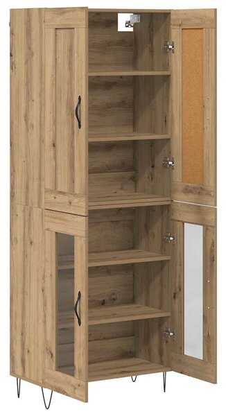 Vysoký bufet Artisanový dub 69,5 x 34 x 180 cm Kompozitní dřevo 3403169