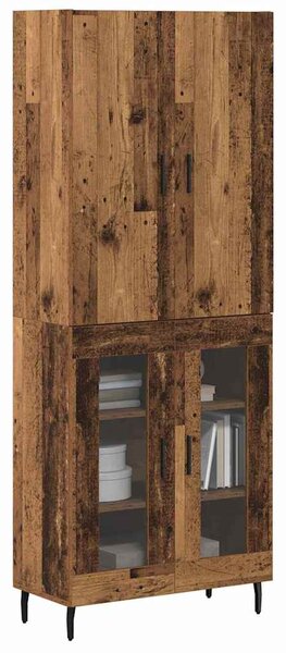 Vysoký bufet Staré dřevo 69,5 x 34 x 180 cm Kompozitní dřevo 3403183
