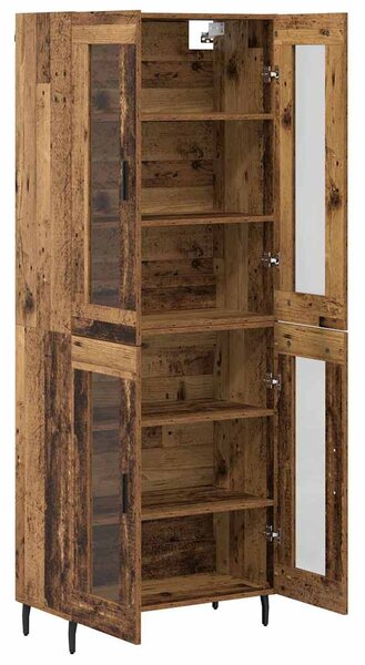 Vysoký bufet 2 ks Staré dřevo 69,5 x 34 x 180 cm 3403180