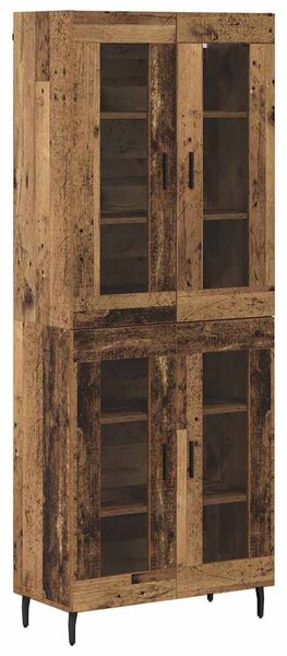 Vysoký bufet 2 ks Staré dřevo 69,5 x 34 x 180 cm 3403180