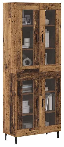 Vysoký bufet 2 ks Staré dřevo 69,5 x 34 x 180 cm 3403180