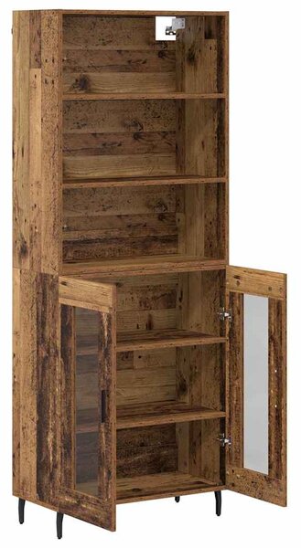 Vysoký bufet 2 ks Staré dřevo 69,5 x 32,5 x 180 cm 3403177