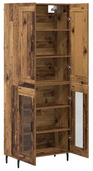 Vysoký bufet 2 ks Staré dřevo 69,5 x 34 x 180 cm 3403186